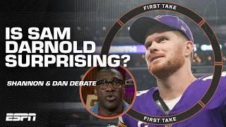 Shannon Sharpe has been SURPRISED by Sam Darnold's success ️ 'I WOULDN'T HAVE GUESSED' | First Take