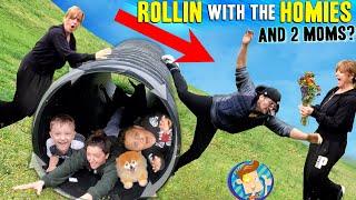 ROLLING My Mom Down a Hill in a DRAINAGE PIPE! (FV Family Culvert DIY SLIDES Vlog)