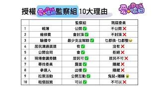 支持愛.愉田監察組 10大原因