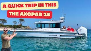 Too wet for motorbike testing, so instead I went on the Axopar 28 foot 300hp adventure boat. Wow!