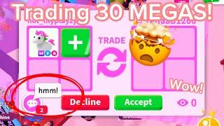 OMG!Trading My 30 MEGAS! I FINALLY GOT A HIGH TIER! Adopt me Trading! 2024!