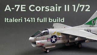 A-7E Corsair II 1/72 scale model build, Italeri 1411.