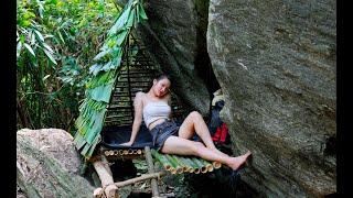 48 hours wandering in the woods alone live off the grid , No food , no water |Oanh Green Forest