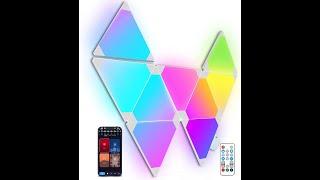 Triangle Lights LED Light Panels, Smart LED Wall Lights RGB Gaming Lights With Remote, Gaming Room