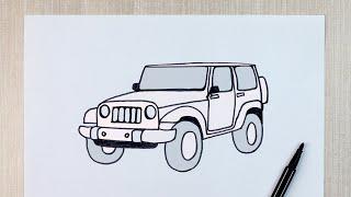 Jeep Car Drawing 