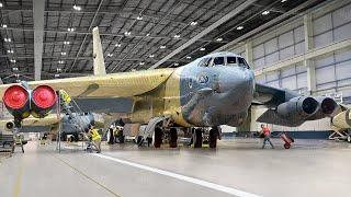 Inside US Air Force Massive Hangar Restoring Broken B-52 Bomber