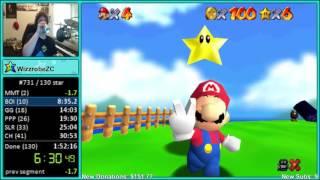 Super Mario Star Road 130 Star Speedrun: 1:51:47 (World Record on 8/2/2016)