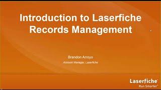 Introduction to Laserfiche Records Management