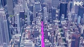 Google Earth Studio - Animated Directions with green screen technique (Proof of Concept)