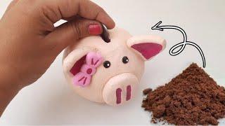 Amazing Technique Make Money Bank With Clay At Home || Clay Coin Saving Box Making WithOut Tools..