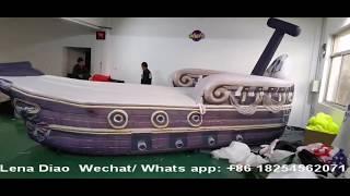 6m Length Giant Inflatable Ship Inflatable Boat Pirate For City Parade Decoration