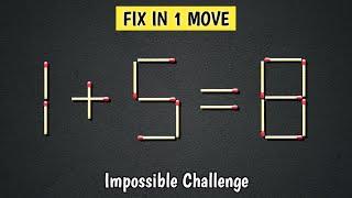 Move 1 Stick -The ultimate impossible matchstick puzzle challenge #matchstickpuzzle @MindYourOpinion