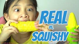 SQUISHY vs REAL FOOD by KAYCEE & RACHEL