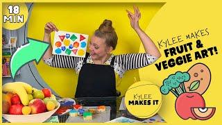 Kylee Makes Fruit and Vegetable Art! | Learn Food Facts and Create Prints with Fruits & Veggies!