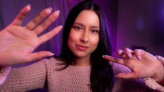 ASMR Hand movements for a cozy sleep night  mouth sounds, lightsaber, personal attention