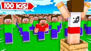 Minecraft ama 100 Kişi Survival Oynadık