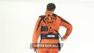 How to secure the ECHO tools Brushcutter Ergo pro harness.