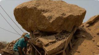 STONE"BIG ROCK CRUSHER MACHINE: A GIANT IN ACTION"BIG ROCK CRUSHING: A Powerful PROCESS"#STONECRASH.