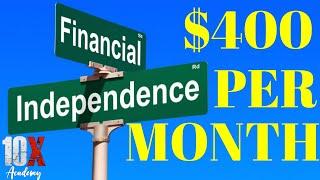 How To Create Financial Independence With $400 Per Month | Wealth Creation Strategies // 10X Academy