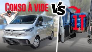 Utilitaire 100% électrique - La conso à vide VS chargé 1000 kg  !