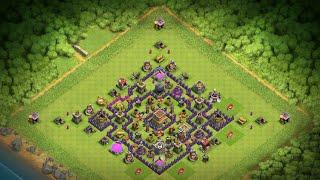 Best th level 8  farming base ,Th lvl8 base, TROPHY BASE!!( Anti 2 star base)