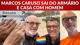 Ator Marcos Caruso assume relacionamento gay aos 70 anos e casa com técnico em enfermagem