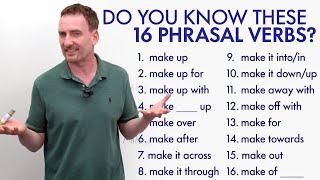 16 “MAKE” Phrasal Verbs: “make for”, “make off”, “make out”...