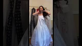 Trying on a traditional Korean wedding dress (한복) #wedding #weddingdress #hanbok ￼#korean