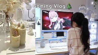 Gaming Vlog | 게임으로 집콕하는 연말 홈웨어 구매품크리스마스 케이크️간단 자취요리 | 이터널리턴, 동방야작식당 플레이