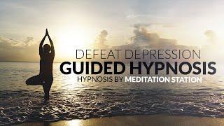 "Defeat Depression" Guided Sleep Hypnosis with Rain | Meditaiton Station