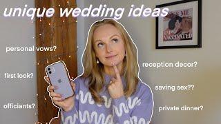 9 WEDDING IDEAS you might not have thought of | to break wedding tradition or not? our wedding plans