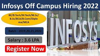 Infosys off campus drive 2022 Registration | Batch 19 to 22 | Infosys Recruitment 2022 for freshers