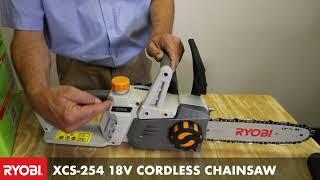 The RYOBI XCS-254 cordless chainsaw.