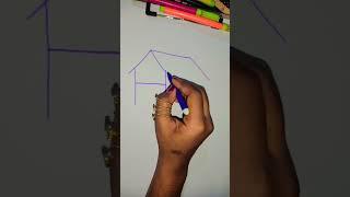 H = House #shorts #tranding #drawing #youtubeshorts #drawingtips #art #house #tricks #shortsviral