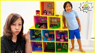 Ryan's Giant Doll House Adventure with Mommy and more 1hr kids Video!