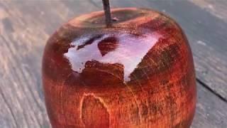 Easy Woodturning & colouring the Toffee Apple using Hampshire Sheen Intrinsic Colours