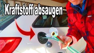 So kannst du Kraftstoff einfach & schnell aus einem Auto absaugen! OHNE PUMPE!