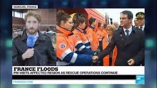 France floods: PM visits affected region as rescue operations continue