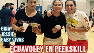  ECUAVOLEY EN PEEKSKILL, NUEVA YORK  (Gina,Jessie,Gaby Vivas) VS Trio De Bryan MUY EMOCIONANTE