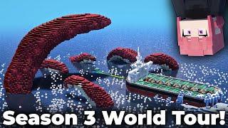 A Tour Around the Entire Minecraft World - 7 Months of Buildings!