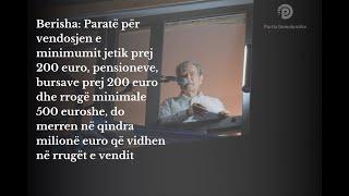Berisha: Paratë për vendosjen e minimumit jetik, do merren në qindra milionë euro që vidhen