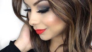 Cool Smokey Eyes & Orange Red Lips | Ariel Hope