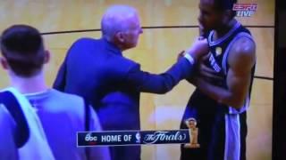 Gregg Popovich punches Kawhi Leonard
