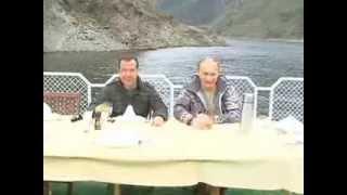 Vladimir Putin Fishing in Siberia with Dmitry Medvedev