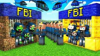 JJ's Family RICH FBI vs Mikey's Family POOR FBI War Battle in Minecraft - Maizen