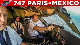 Air France Boeing 747-400 Cockpit Paris to Mexico City