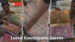 Latest Kanchipattu Sarees| Mugdha Art Studio #kanchipattusarees