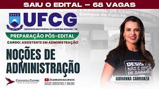 UFCG - Noções de Administração - Pós-EDITAL - Prof. Giovanna Carranza