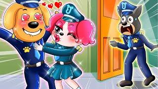 Dobie’s Heartbreak! Labrador and Papillon Secretly Kiss! - Sheriff Labrador Animation