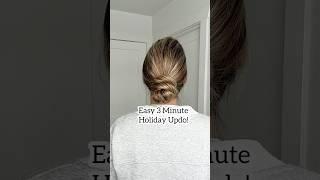 Easy 3 Minute Holiday Updo Tutorial! #hairshorts #updo #holidayhair